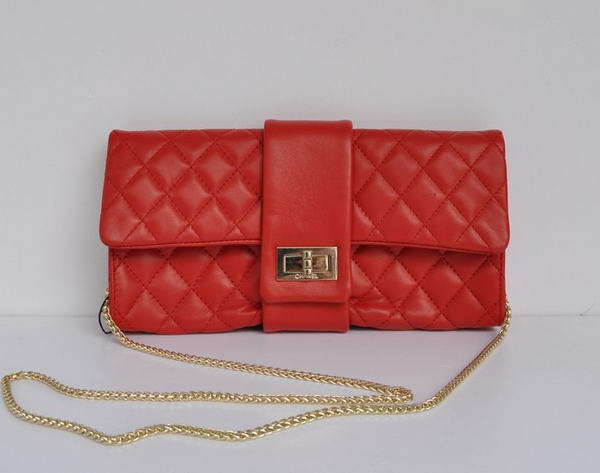 Fake Chanel Mademoiselle Turnlock Clutch Bags 2253 Red On Sale